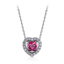 Колье из белого золота с бриллиантами, плетение якорное