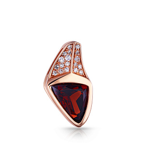 Подвеска из желтого золота с бриллиантами, гранатом