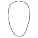 Цепь пустотелая из серебра, плетение византийское