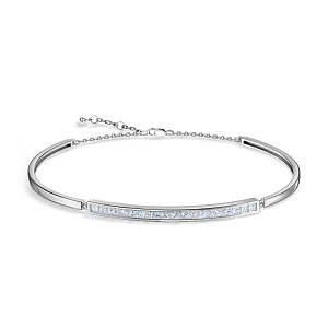 Браслет декоративный из белого золота с бриллиантами