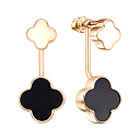 Серьги из красного золота с фианитами