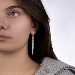 Серьги с английским замком из серебра