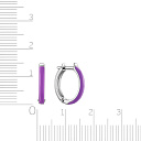 Серьги с английским замком из серебра с аметистом