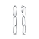 Серьги с английским замком из серебра