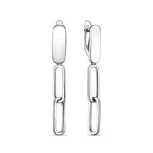 Серьги с английским замком из серебра