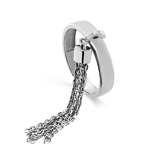 Кольцо из белого золота с бриллиантом