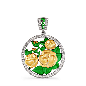 Подвеска из серебра с фианитом