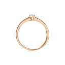 Кольцо помолвочное из красного золота с бриллиантом