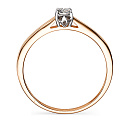 Кольцо из красного золота с бриллиантом