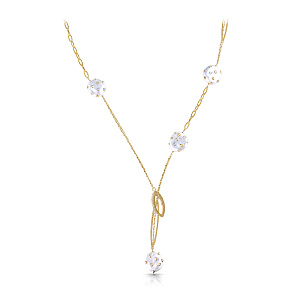 Колье из желтого золота с жемчугами, бриллиантами