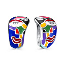 Серьги с английским замком из серебра с фианитами