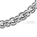 Браслет ручной работы из серебра, плетение чайка