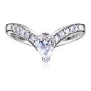 Кольцо из белого золота с бриллиантами