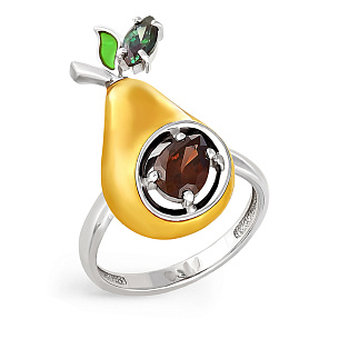 Кольцо из серебра с фианитами