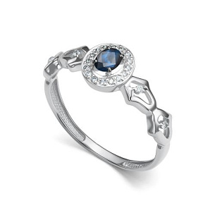 Кольцо из белого золота с бриллиантом