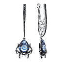 Серьги с английским замком из серебра с фианитами