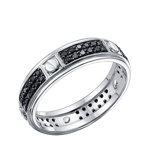 Кольцо из белого золота с бриллиантом