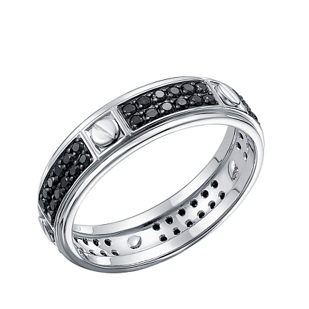 Кольцо из белого золота с бриллиантами