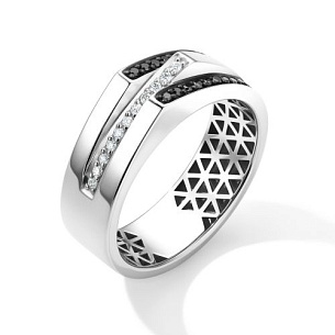 Кольцо из белого золота с бриллиантом