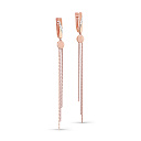 Серьги с английским замком из красного золота с бриллиантами