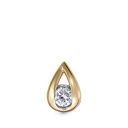 Подвеска из красного золота с бриллиантом