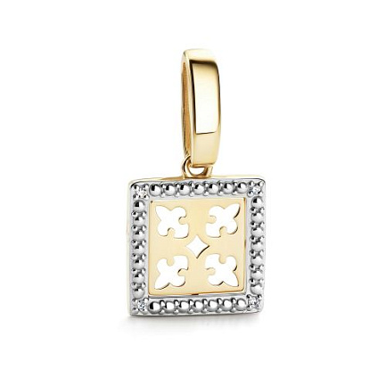 Подвеска из желтого золота с бриллиантами