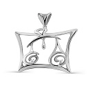 Подвеска из серебра с фианитами