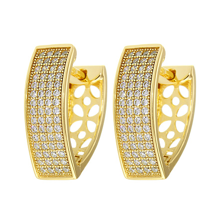 Серьги с английским замком из серебра с фианитами