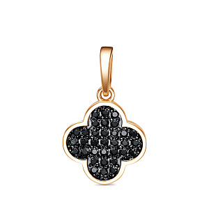 Подвеска из красного золота с фианитами