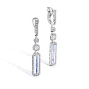 Серьги с английским замком из белого золота