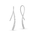 Серьги с английским замком из белого золота с бриллиантами