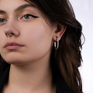 Серьги с английским замком из серебра