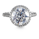 Кольцо из белого золота с бриллиантами