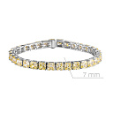 Браслет декоративный из серебра с фианитом