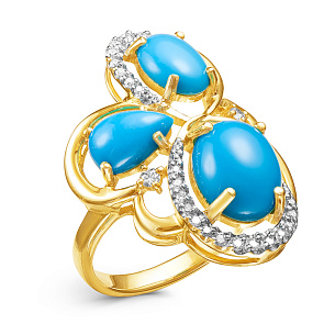 Кольцо из красного золота с бриллиантом