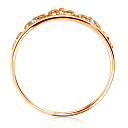 Кольцо из красного золота с фианитом