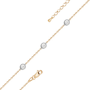 Браслет из красного золота с бриллиантами