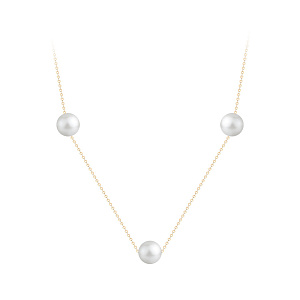 Колье из красного золота с жемчугом