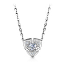 Колье из белого золота с бриллиантами, плетение якорное