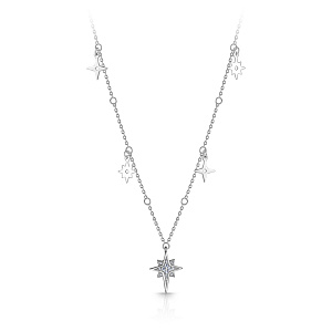 Колье из серебра с фианитом