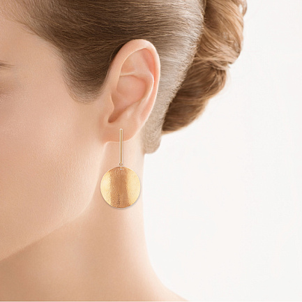 Серьги из серебра с позолотой