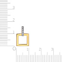 Подвеска из красного золота с фианитом