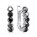 Серьги с английским замком из белого золота с бриллиантами