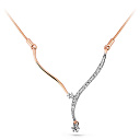 Колье из красного золота с бриллиантами