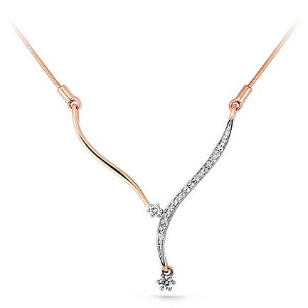 Колье из красного золота с бриллиантами