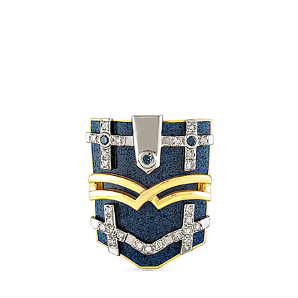 Подвеска из желтого золота с бриллиантами