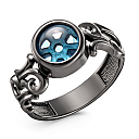 Кольцо из серебра с ситалом