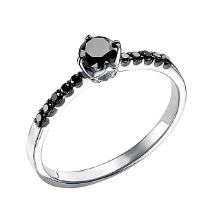 Кольцо из белого золота с бриллиантами