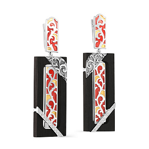 Серьги с английским замком из серебра