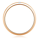 Кольцо обручальное из красного золота с бриллиантами